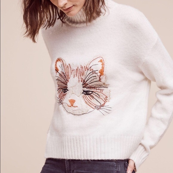 Anthropologie Sweaters - Anthropologie Moth Cat Turtleneck - Adorable!!!